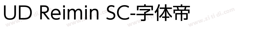 UD Reimin SC字体转换